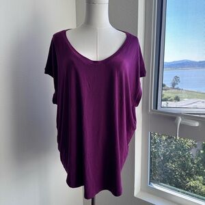 Athleta Plum Cloudlike Stratus Short Sleeve Tee XL Purple